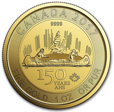 150 $ Voyageur Kanada 1 Unze Gold